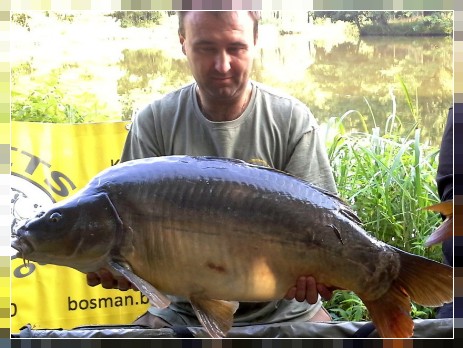 Grzegorz Roman, karp 17,5 kg, staw Borusa, 22.08.2014 r.