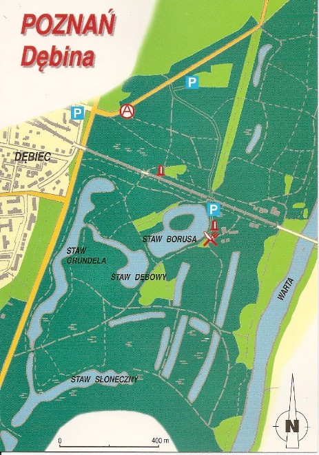 Mapka Dębiny Pocztówka mapka Dębiny
